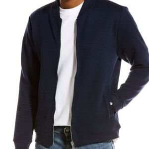 Magaschoni Republic Scuba Full Zip Jacket, Navy. Made for men, better for women.